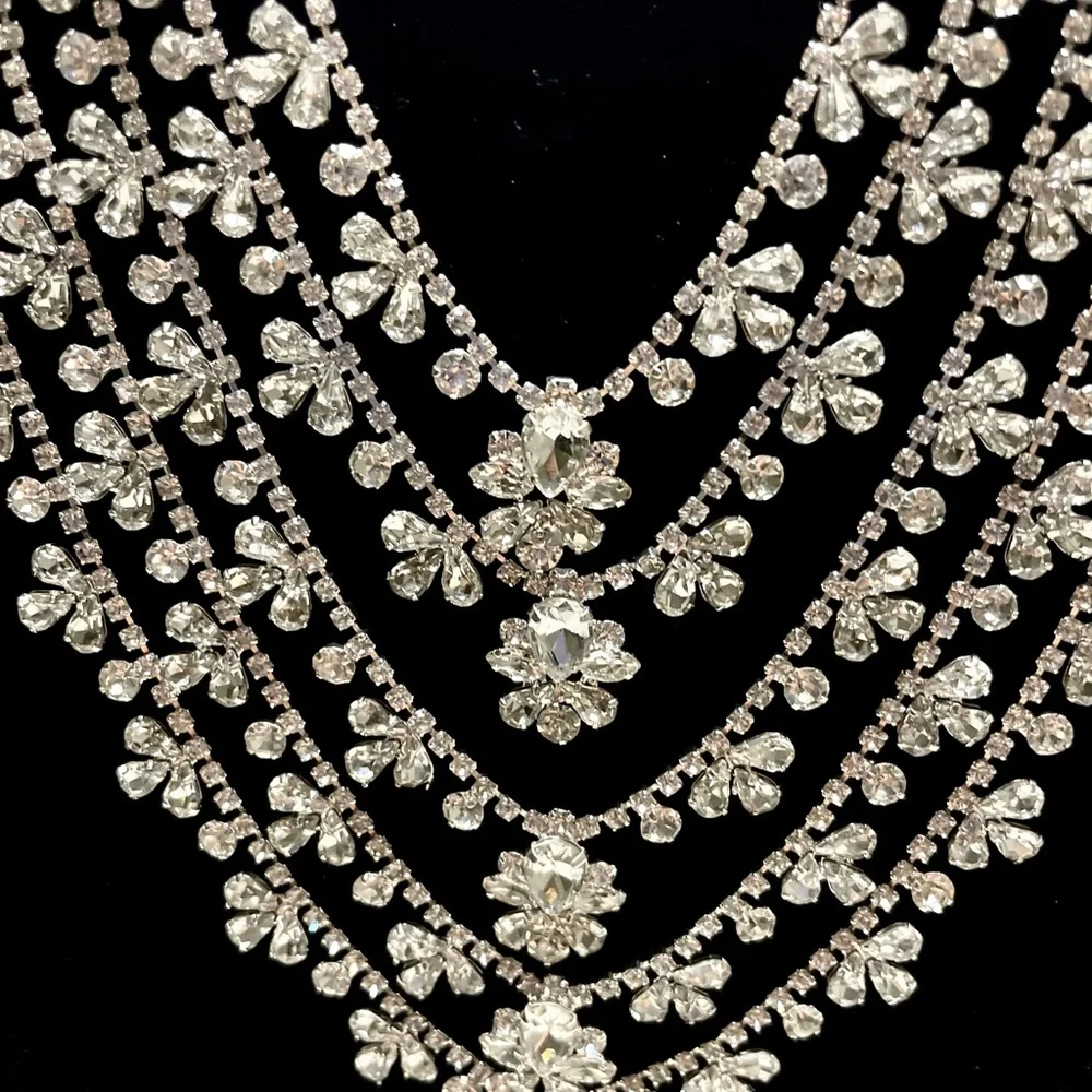 Cezanne Rhinestone Statement Sensitive Skin Necklace - Picture 4 of 9